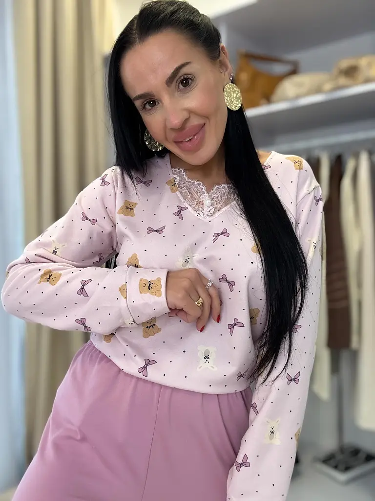 Dámske teplé pyžamo MACKO