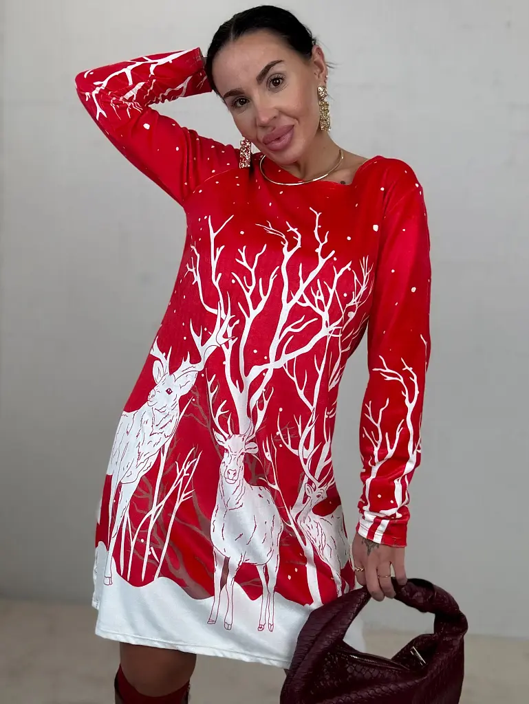 Vianočné šaty v zamatovom vzhľade ANITTA+ - next