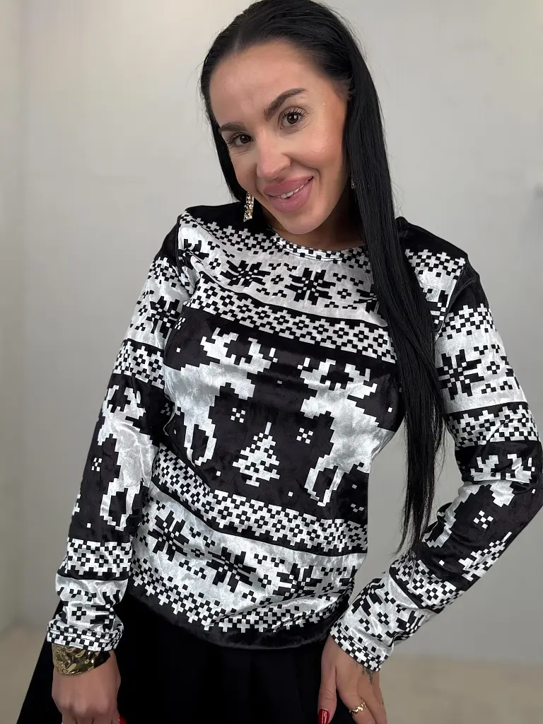 Vianočné tričko v zamatovom vzhľade HANKA+ - next