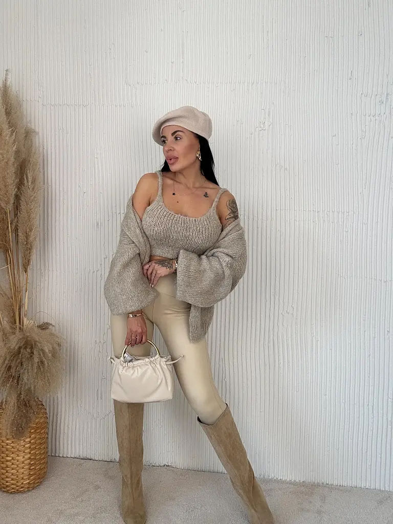 Pletený dvojdielny set – top a kardigán LINESA