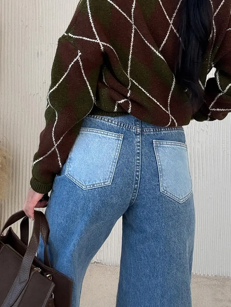 Wide-leg rifle s vysokým pásom - next