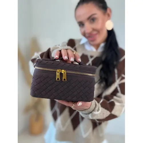 Dámska kabelka s tkaným vzorom ALEENA veľkosť: farba: brown