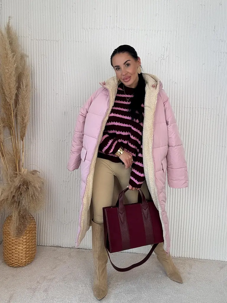 Pletený bordový pulóver DIANA