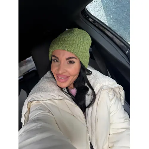 Pletená čiapka farba: green