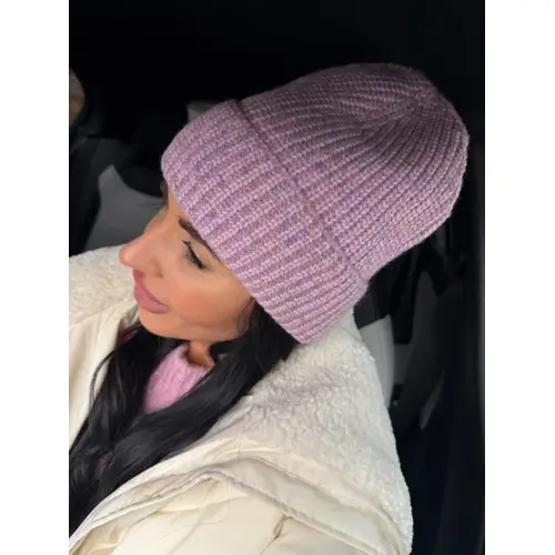 Pletená čiapka farba: levendula