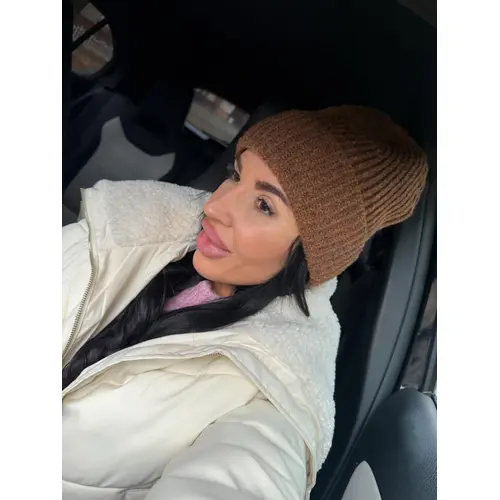 Pletená čiapka farba: brown