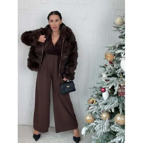 Elegantný overal zdobený flitrami s opaskom FABIOLA veľkosť: one size