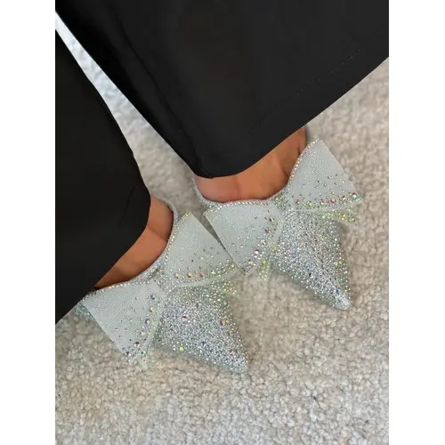 Lodičky s mašľou zdobené kamienkami LIBERTY veľkosť: 39