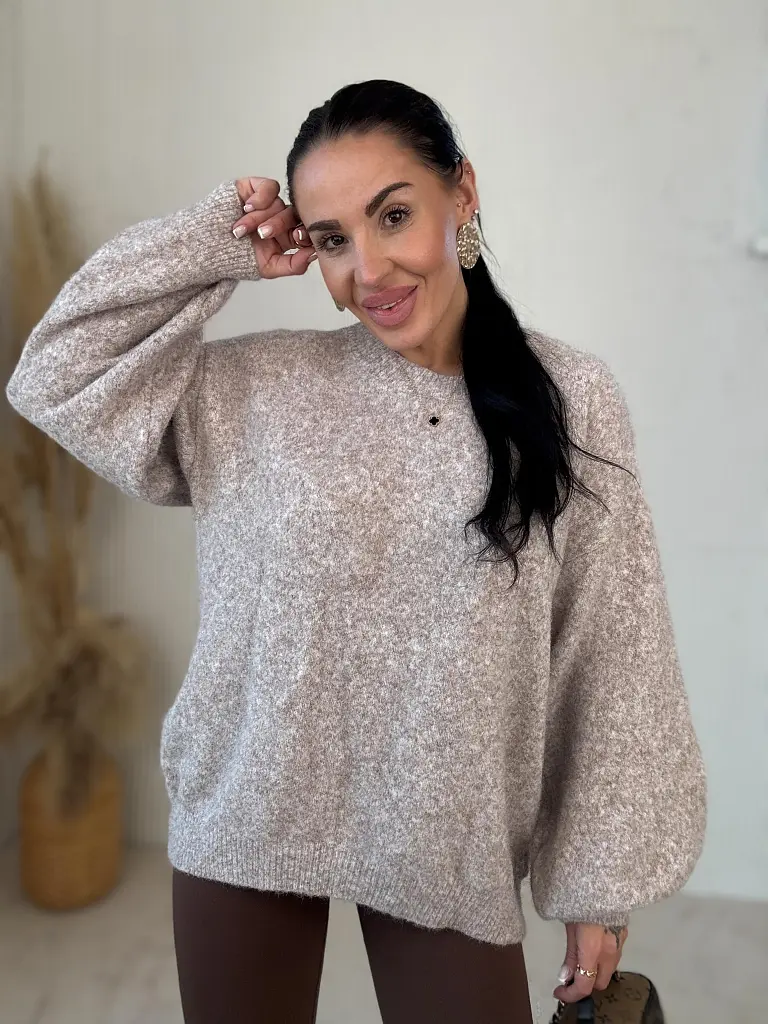 Pletený vlnený oversized pulóver NOLIRA - next