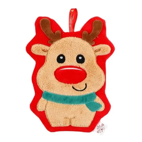 Vianočný uterák na ruky s motívom SOBÍKA farba: red