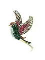 Elegantná brošňa farebný vták
