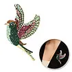 Elegantná brošňa farebný vták