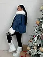 Oversized džínsová bunda s kožušinou ANGILA