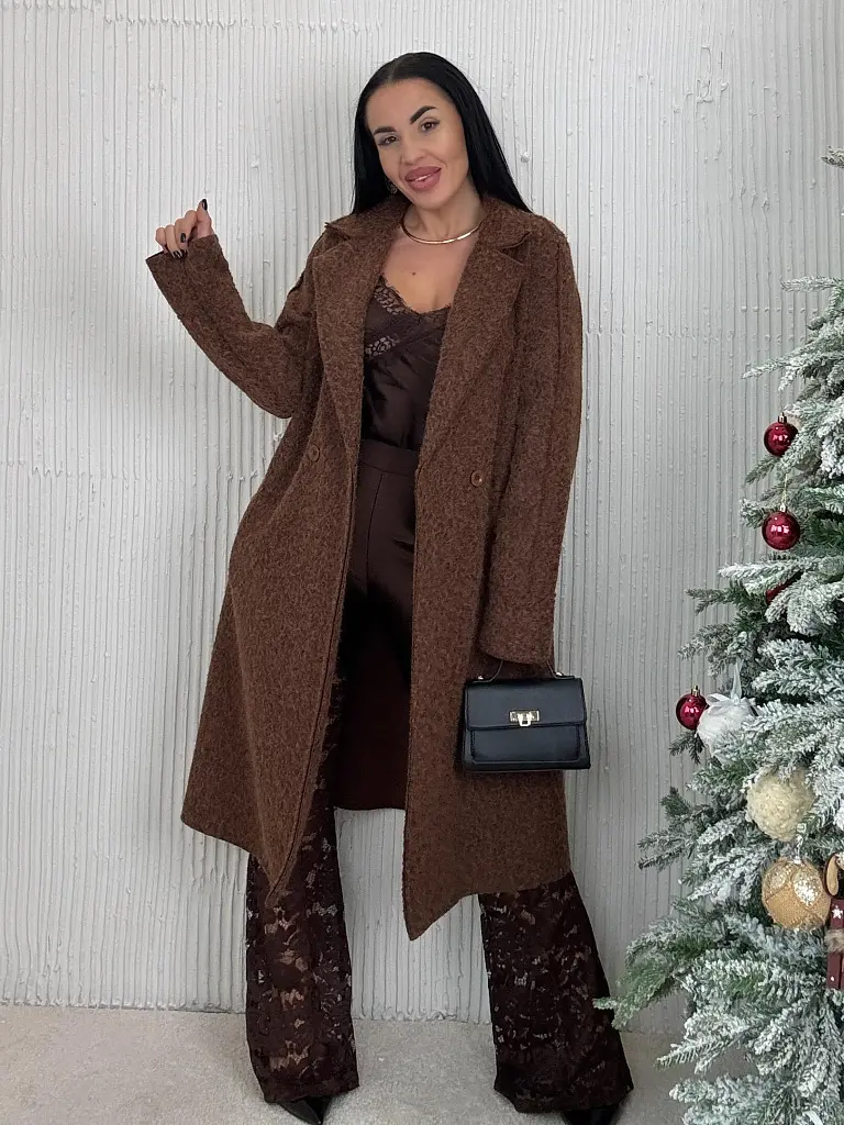 Dlhý uzlíkový kabát LYSARA