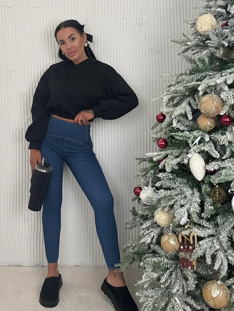 Push-up džegínsy s vysokým pásom+