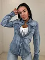 Dámska denim košeľa s kamienkami ZIMORA