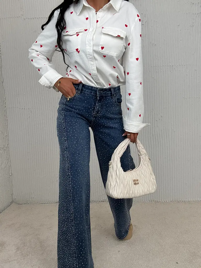 Wide-leg rifle s kamienkami SAVE - next