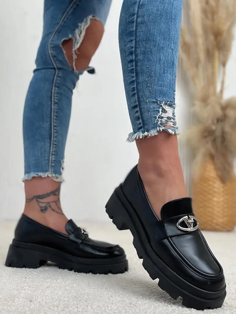 Čierne mokasíny EFORA