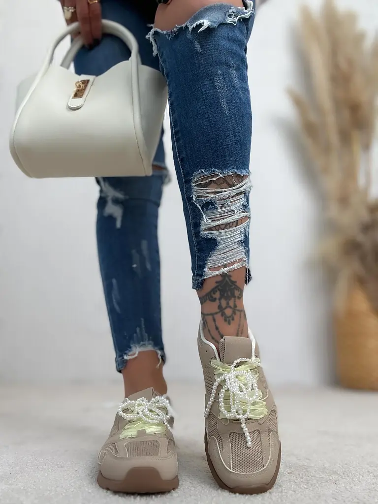 Tenisky zdobené korálkami COREY