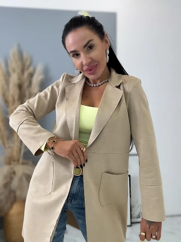 Velúrový predĺžený blejzer STELIA - next