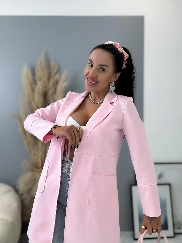 Velúrový predĺžený blejzer STELIA