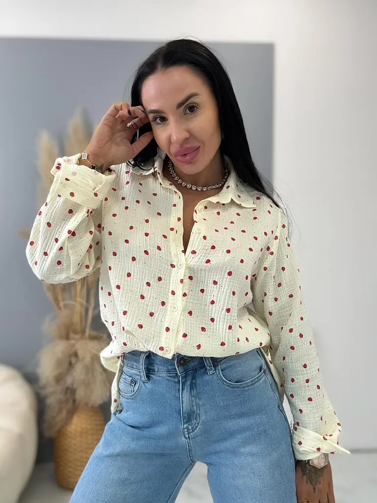 Dámska mušelínová blúzka s jahodami SHURI - next