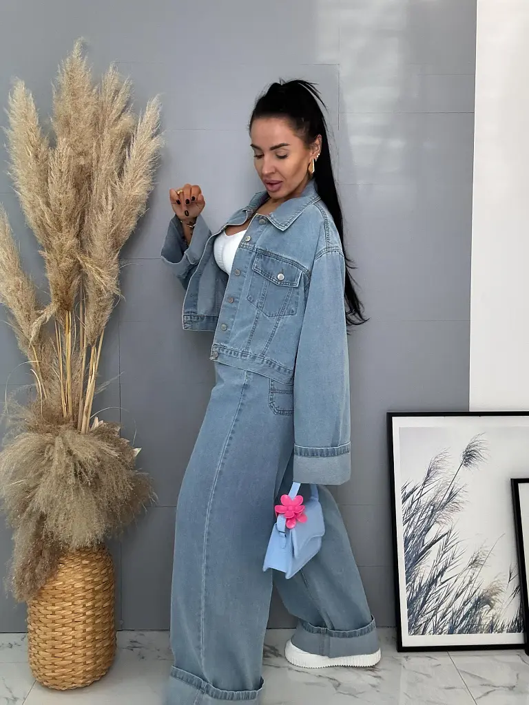 Dvojdielny denim komplet FLARY