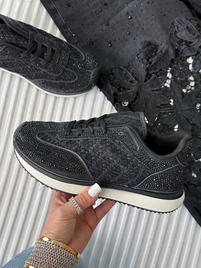 Platformové tenisky zdobené kamienkami NESANA- - next