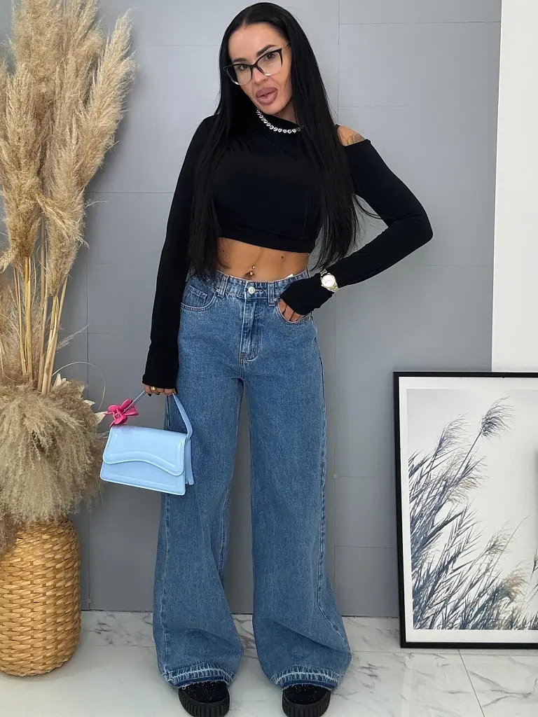 Elastické čierne tričko MINA - next