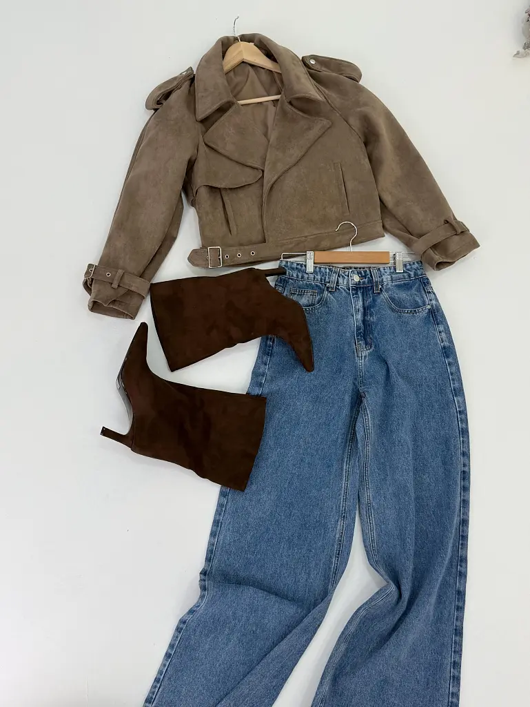 Hnedé semišové čižmy AVENA - next