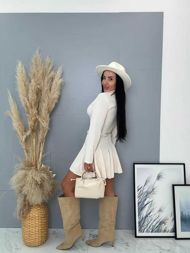 Semišové vysoké čižmy EMMA - next