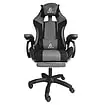 STRIKE otočné herné kreslo s podnožkou a vankúšmi