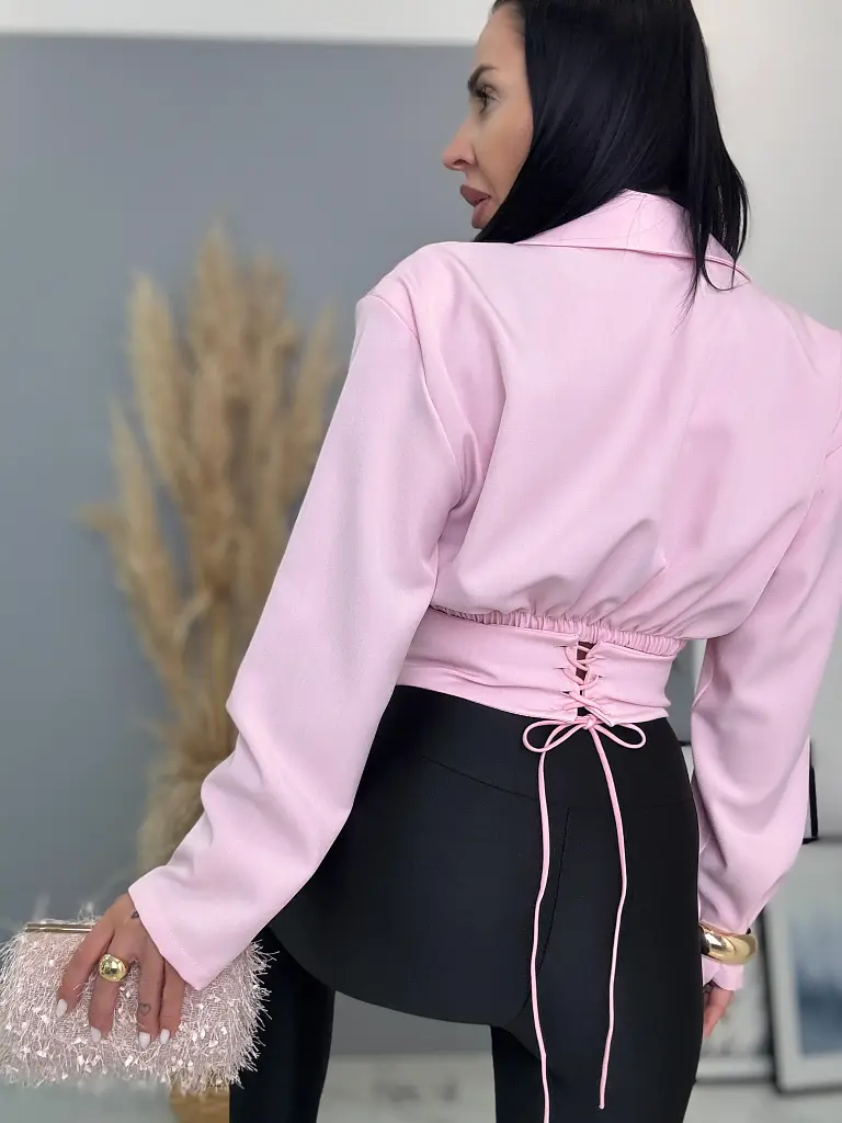 Blazerový top s vypchávkami na ramenách VANERA