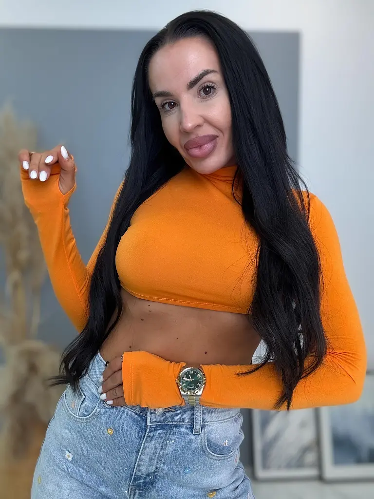 Crop-top s dlhým rukávom ERIDA