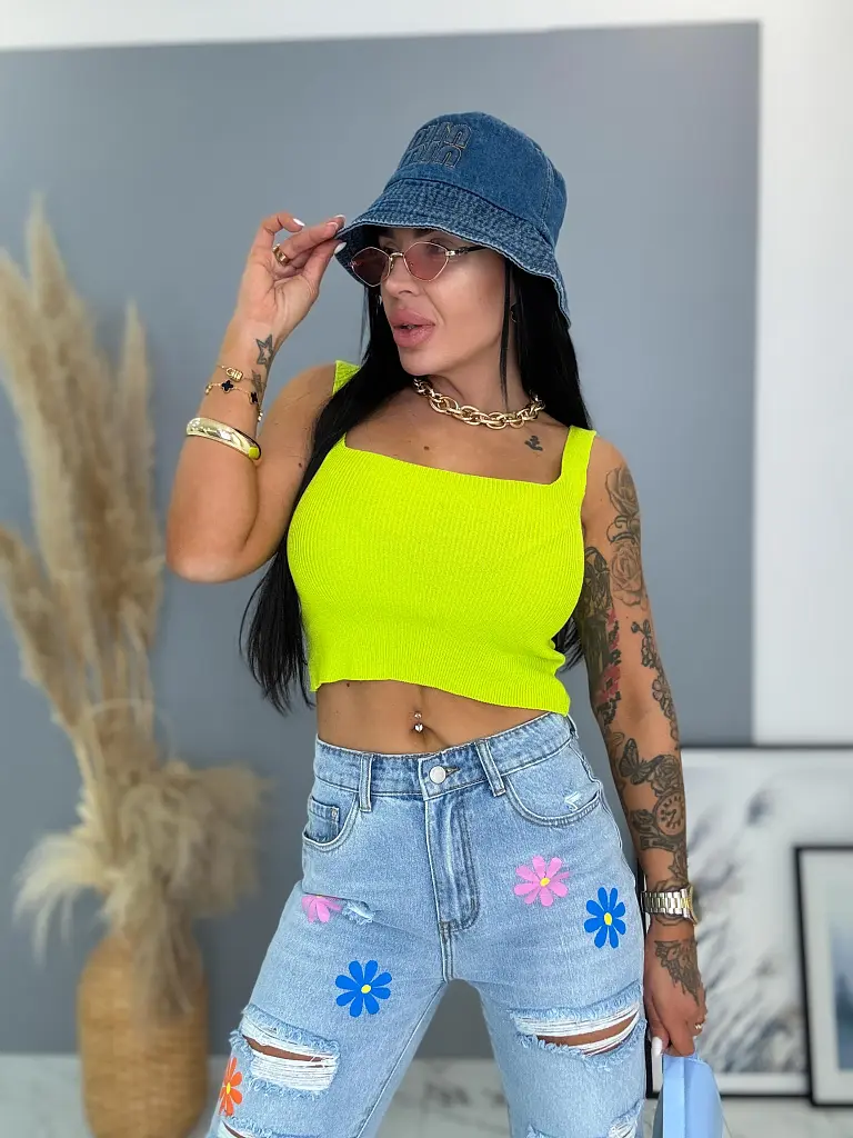 Pletený crop top TYNA+