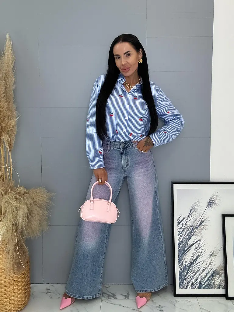 Wide-leg trblietavé ombre rifle AMBRA - next