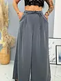 Šedé wide-leg nohavice s opaskom PARINA