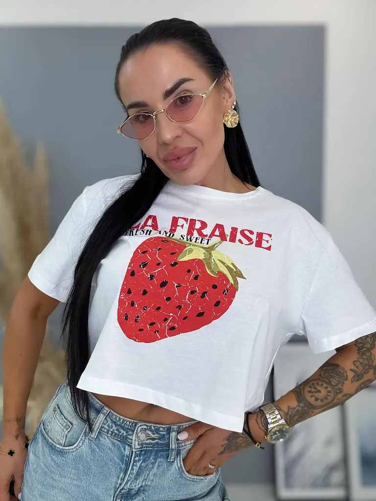 Crop-tričko s potlačou JARKA - next