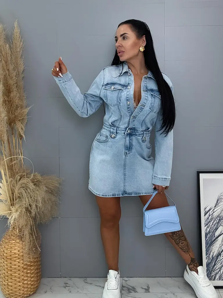 Svetlomodré denim šaty MARIBELLA