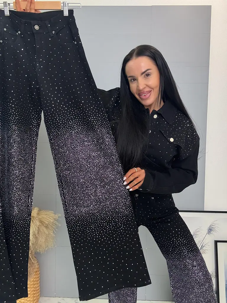 Wide-leg rifle s kamienkami JORDIA