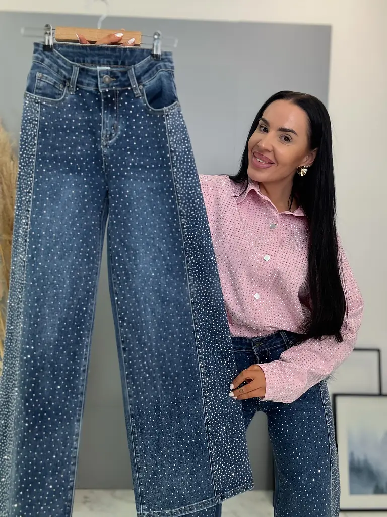 Wide-leg rifle s kamienkami SAVE