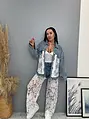 Dámska denim bunda s čipkou ARRYNA