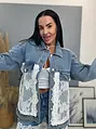 Dámska denim bunda s čipkou ARRYNA