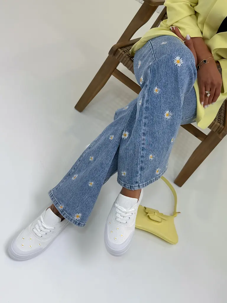 Platformové tenisky zdobené výšivkou EMALY- - next