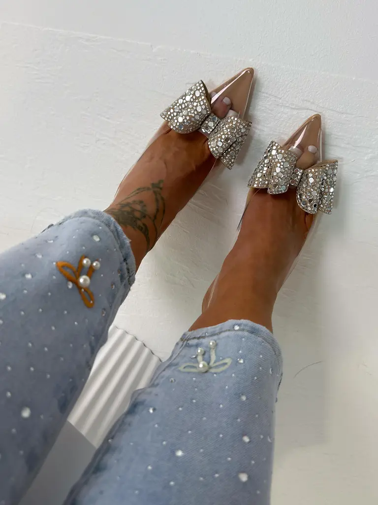 Transparentné sandále so kamienkami MAISE- - next