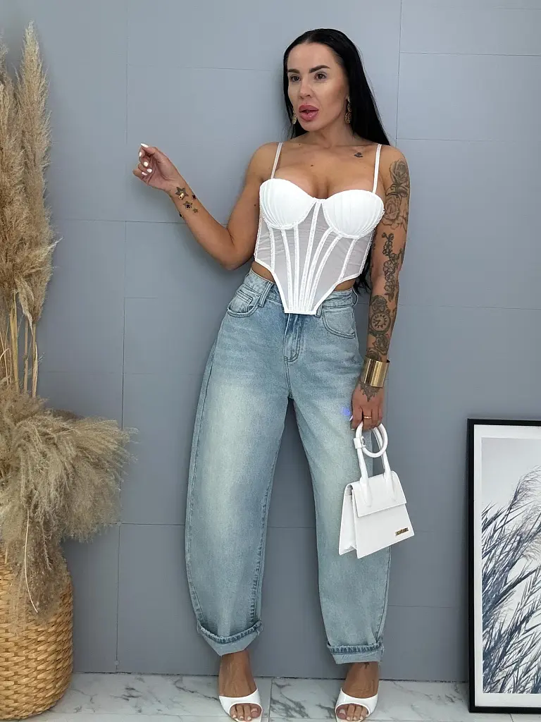 Baggy fit rifle s vysokým pásom  - next