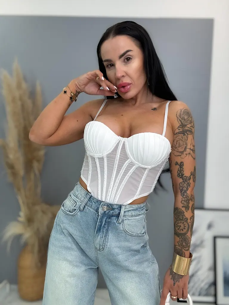 Push-up korzetový top s kamienkami CELESTA - next