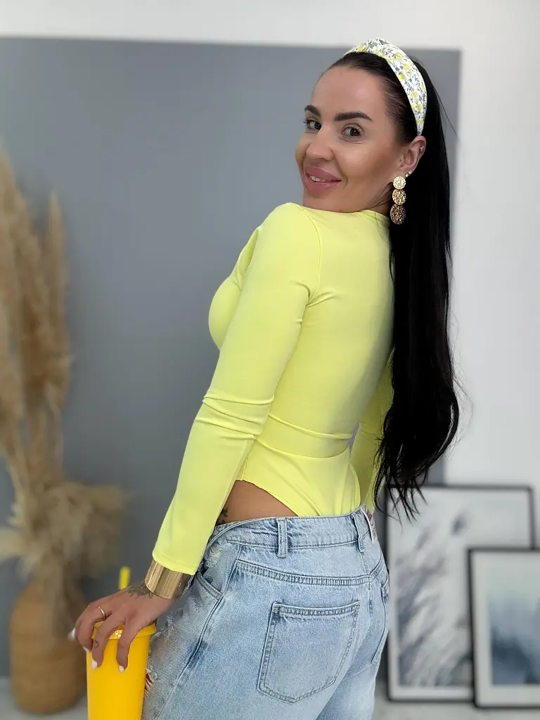 Žlté body s dlhými rukávmi ENOLIA - next