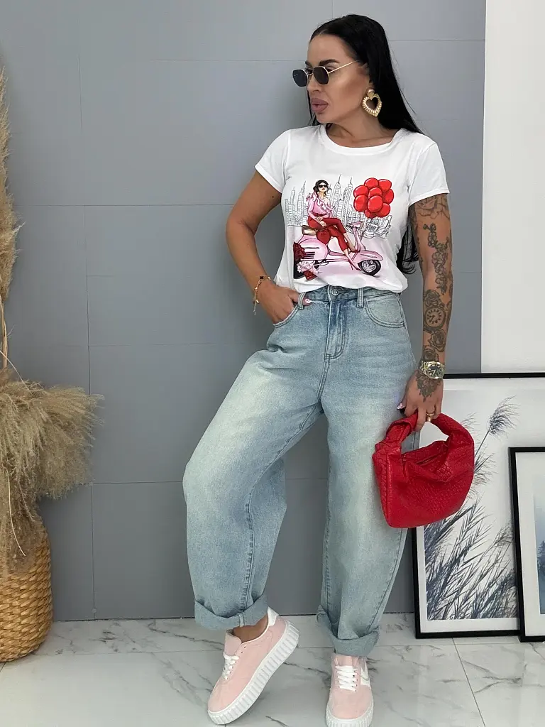 Baggy fit rifle s vysokým pásom  - next