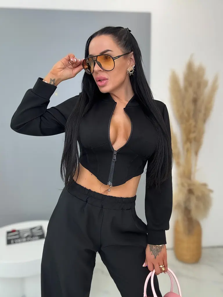 Crop mikina so zipsom ARIKA